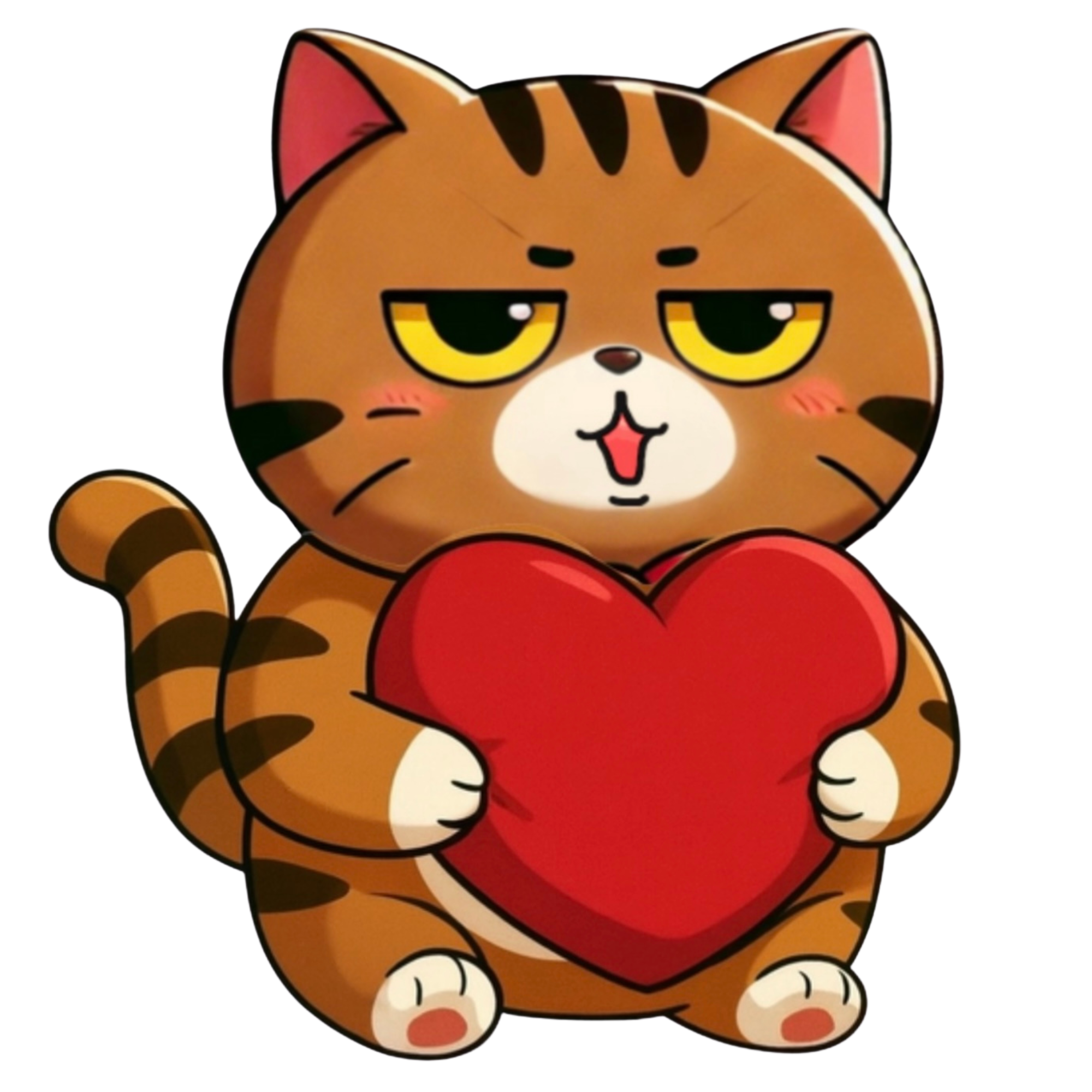 スマホを見る猫